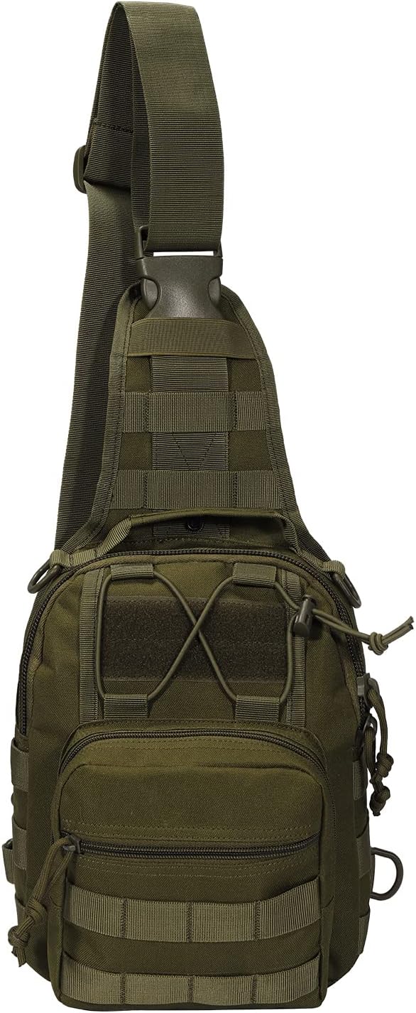 BOMTURN Tactical Backpack-1000D Waterproof Military Backpack/Laser-Cut/CCW Bags Sling Bag Tactical Satchel Shoulder Bag Men