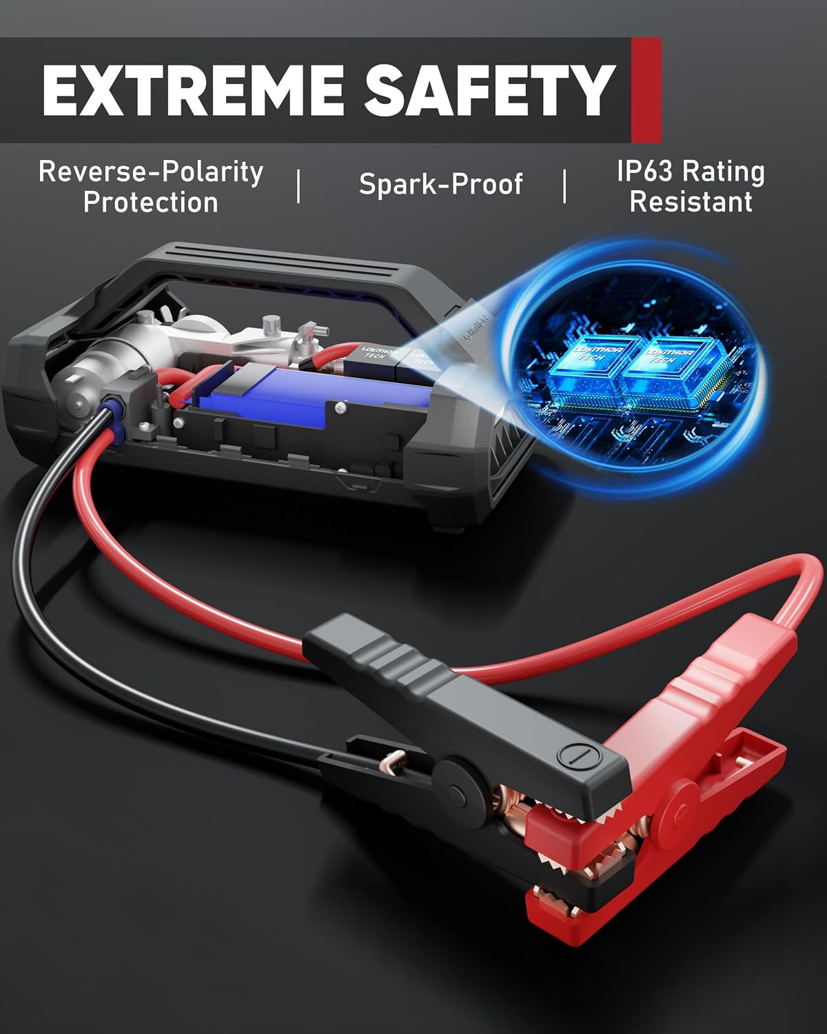 LOKITHOR JA300 Jump Starter with Air Compressor(7.0L Gas & 4.5L Diesel)