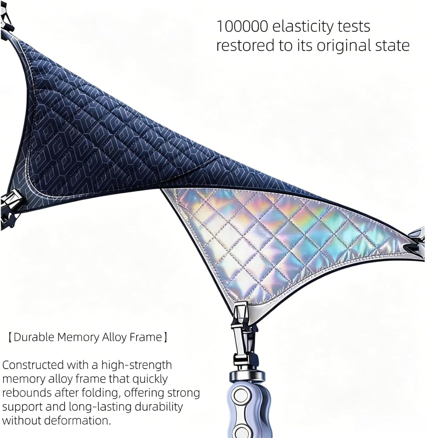 Foldable Windshield Sunshade | 5-Layer Laser Reflective Oxford Fabric Car Sun Shade with Steel Frame | UV Protection Heat Shield Sun Visor | Keeps Interior Cool & Protects Dashboard L(58 * 31 inch)