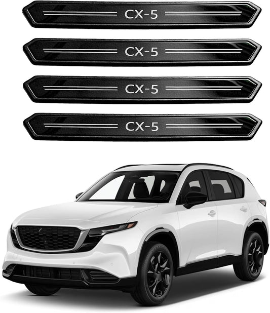 Door Sill Protector Trim Guard for Mazda CX-5 2026 2027, Accessories Plates Cover Auto Interior Accessory Kick Panels