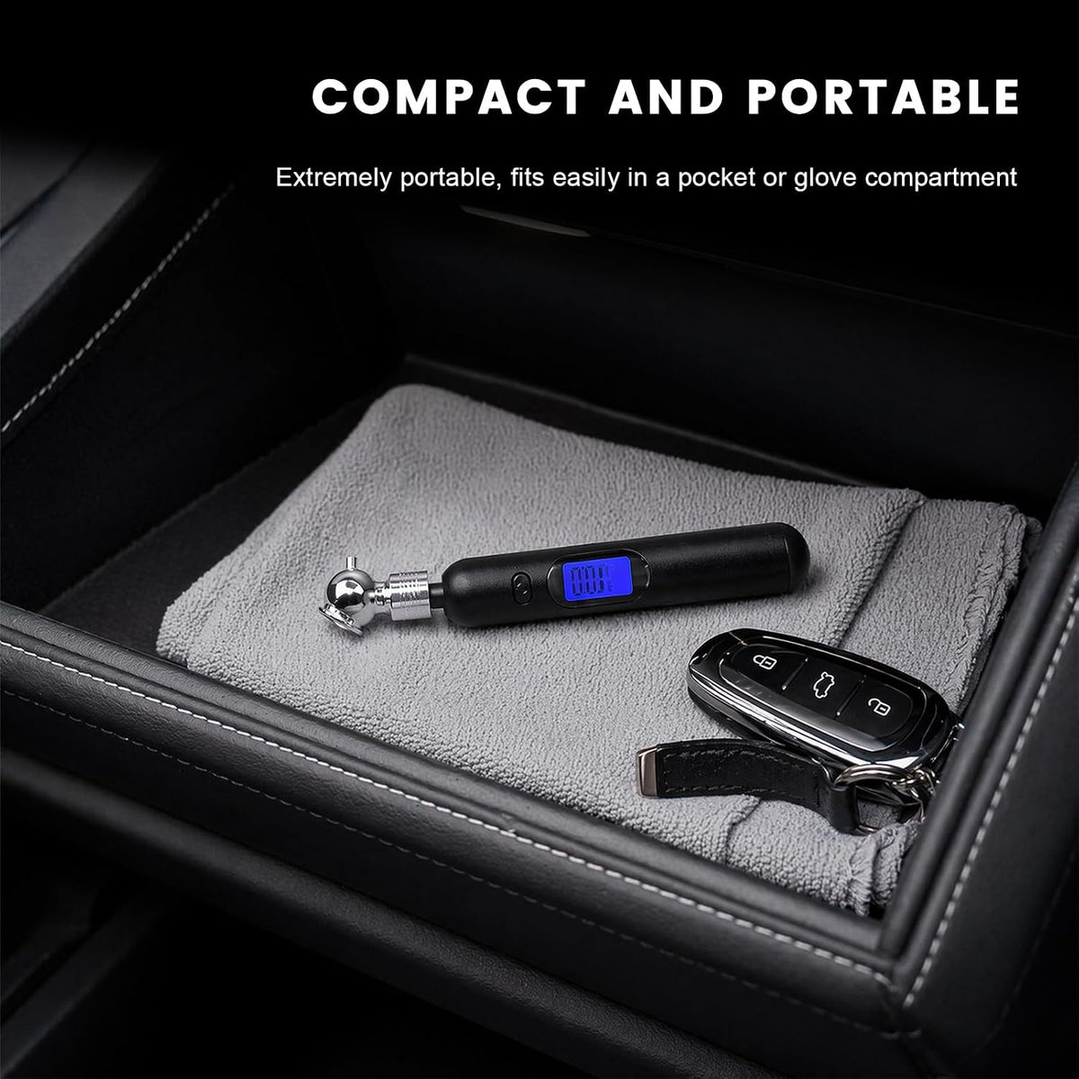 Digital Tire Pressure Gauge, 5-100PSI 4 Settings Auto Tire Check Pencil with Backlit LCD Display, Portable Air Pressure Gauge for Cars Trucks Motorcycles, Car Accessories