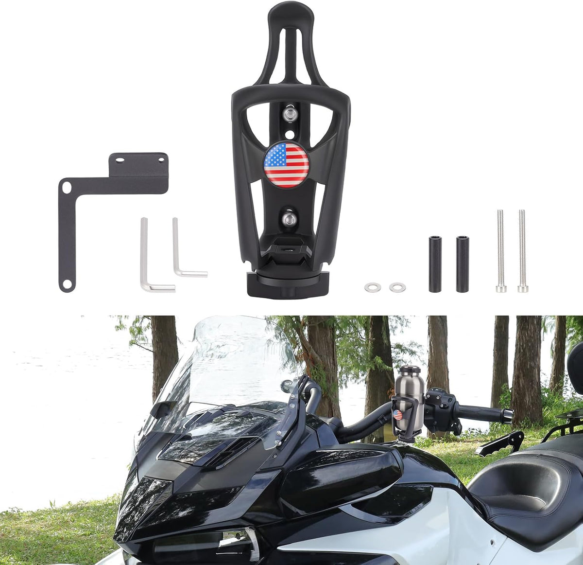 Upgraded Ajustable Driver Handlebar Cup Holder for Can Am Spyder F3