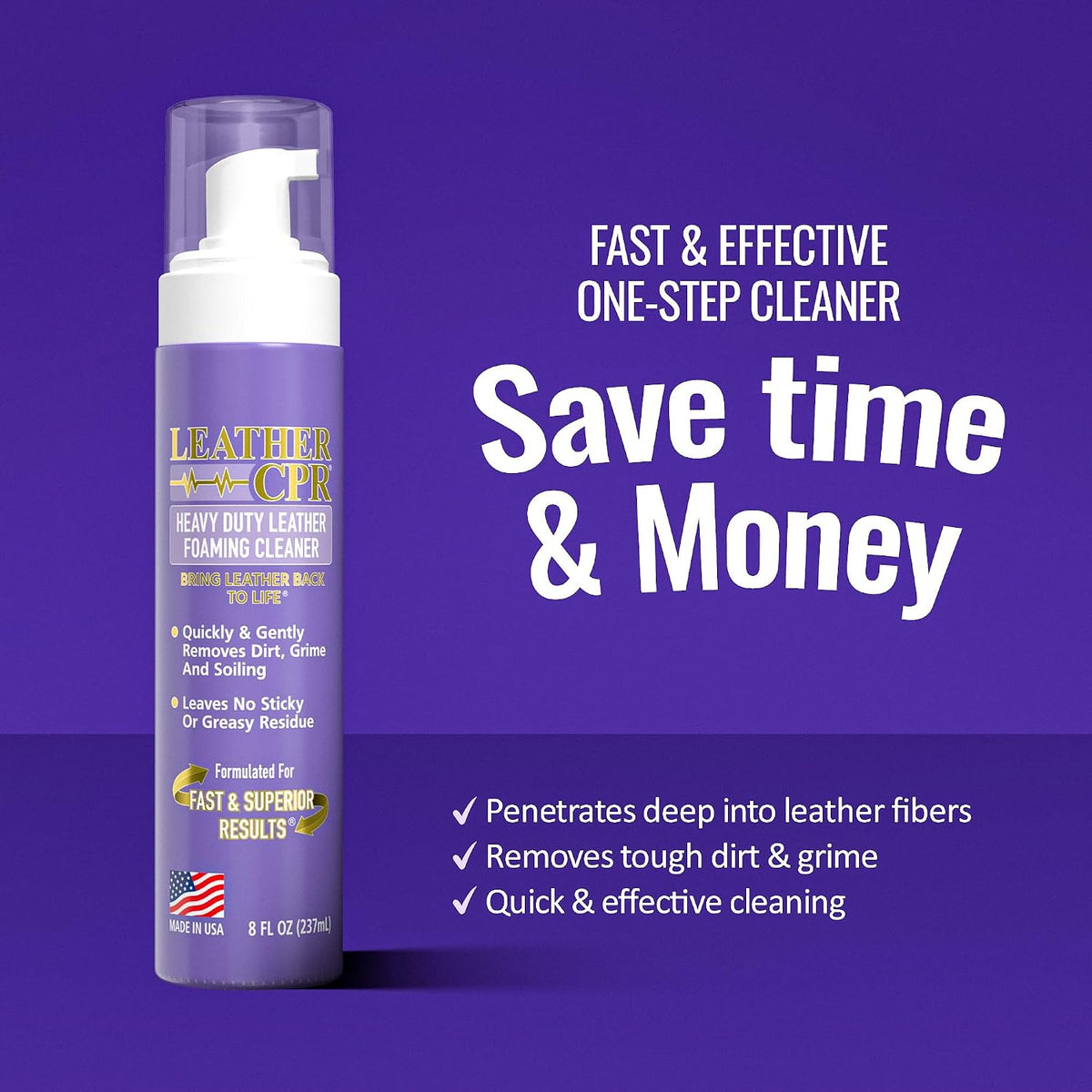 Leather CPR Heavy Duty Leather Foaming Cleaner, 8 oz