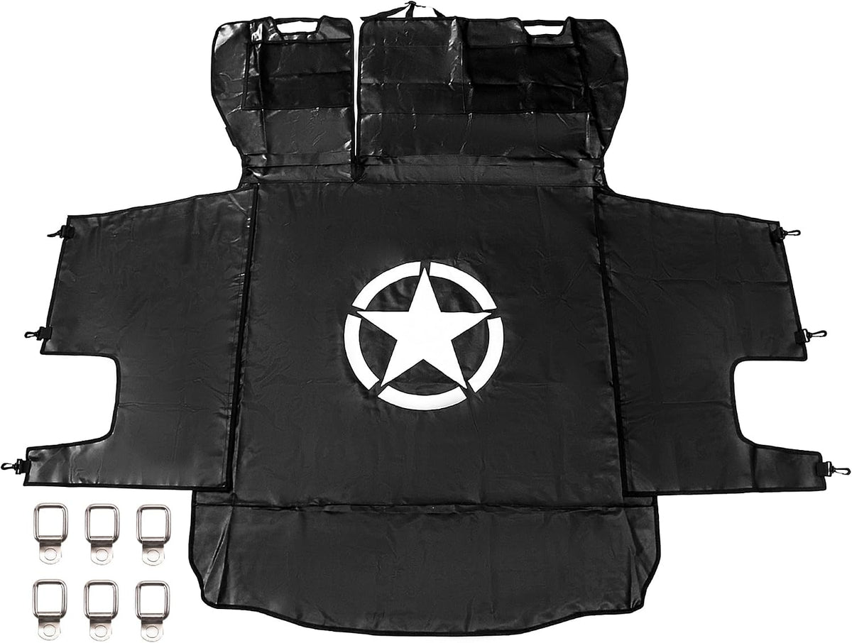 Dog Cargo Liner Pet Seat Covers for 2007-2026 Jeep Wrangler JK JL 4 Door