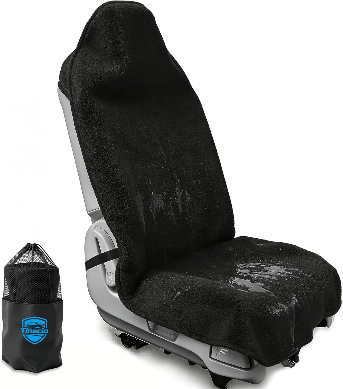 Waterproof Towel Car Seat Cover - Sweat-Wicking Post-Workout Seat Protector for Athletes, Gym, Yoga, Beach - Non-Slip, Machine Washable, Universal Fit Front Seat Mat