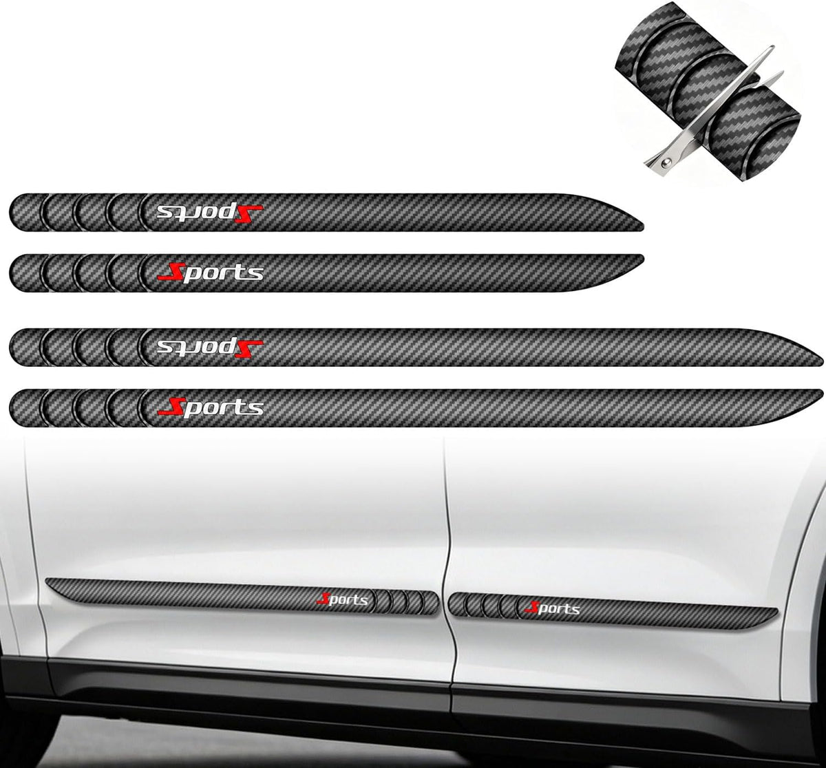 4Pcs Dent Prevent Car Door Protector, Cuttable Car Door Edge Guards
