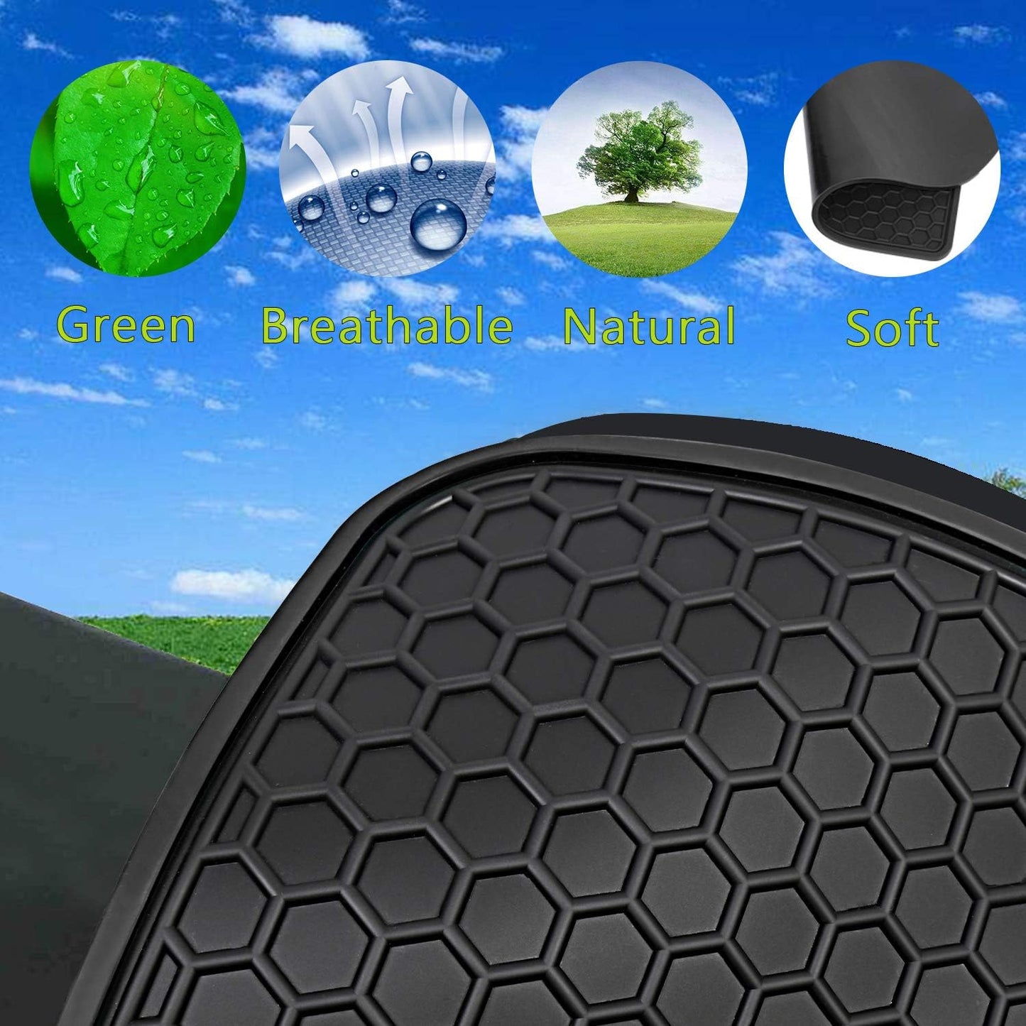 Car Floor Mats Custom Fit for Toyota Camry 8th 2018 2019 2020 2021 2022 2023 2024 Full Black Rubber Car Floor Liners Set All Weather Season Protection Heavy Duty Odorless
