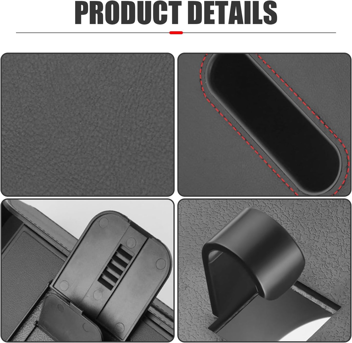 1 PC Car Seat Back Storage Box, 11.42" x 3.35" x 4.92" Hanging Fashionable Multifunctional Storage Rack, Easy to Clean and Durable Travel Accessories, Universal for Most Cars (Black)