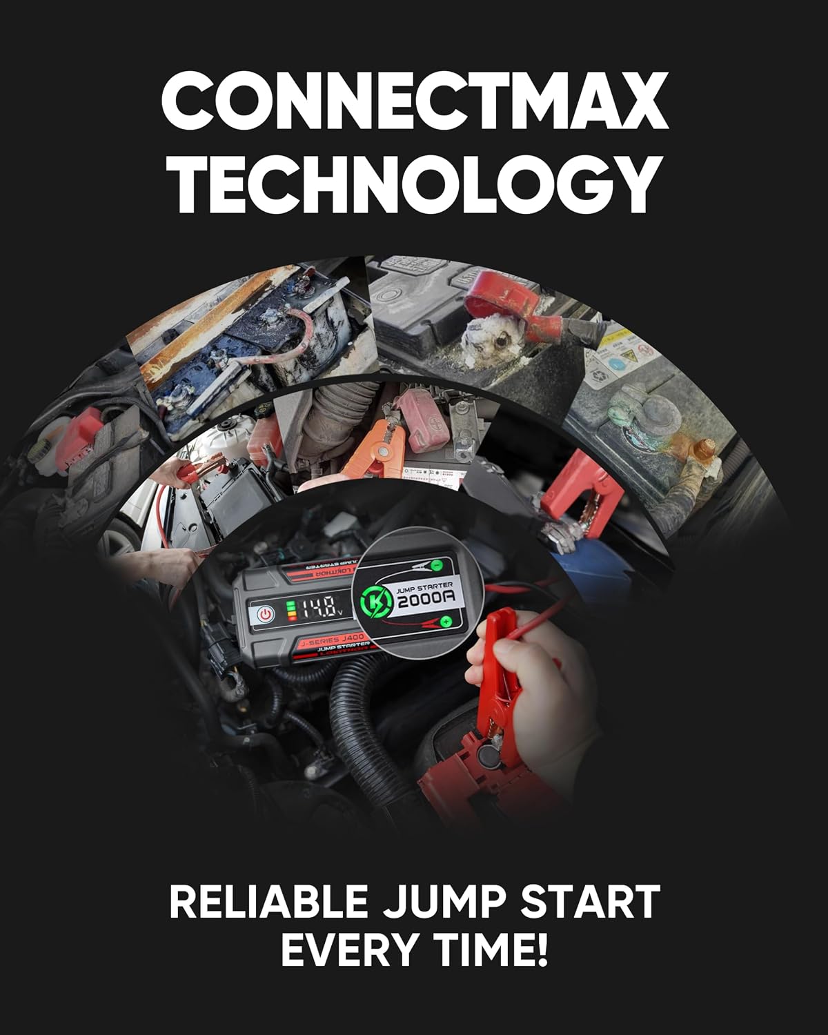 LOKITHOR J400 Portable Jump Starter for Upto 8.0L Gas & 6.0L Diesel Engines