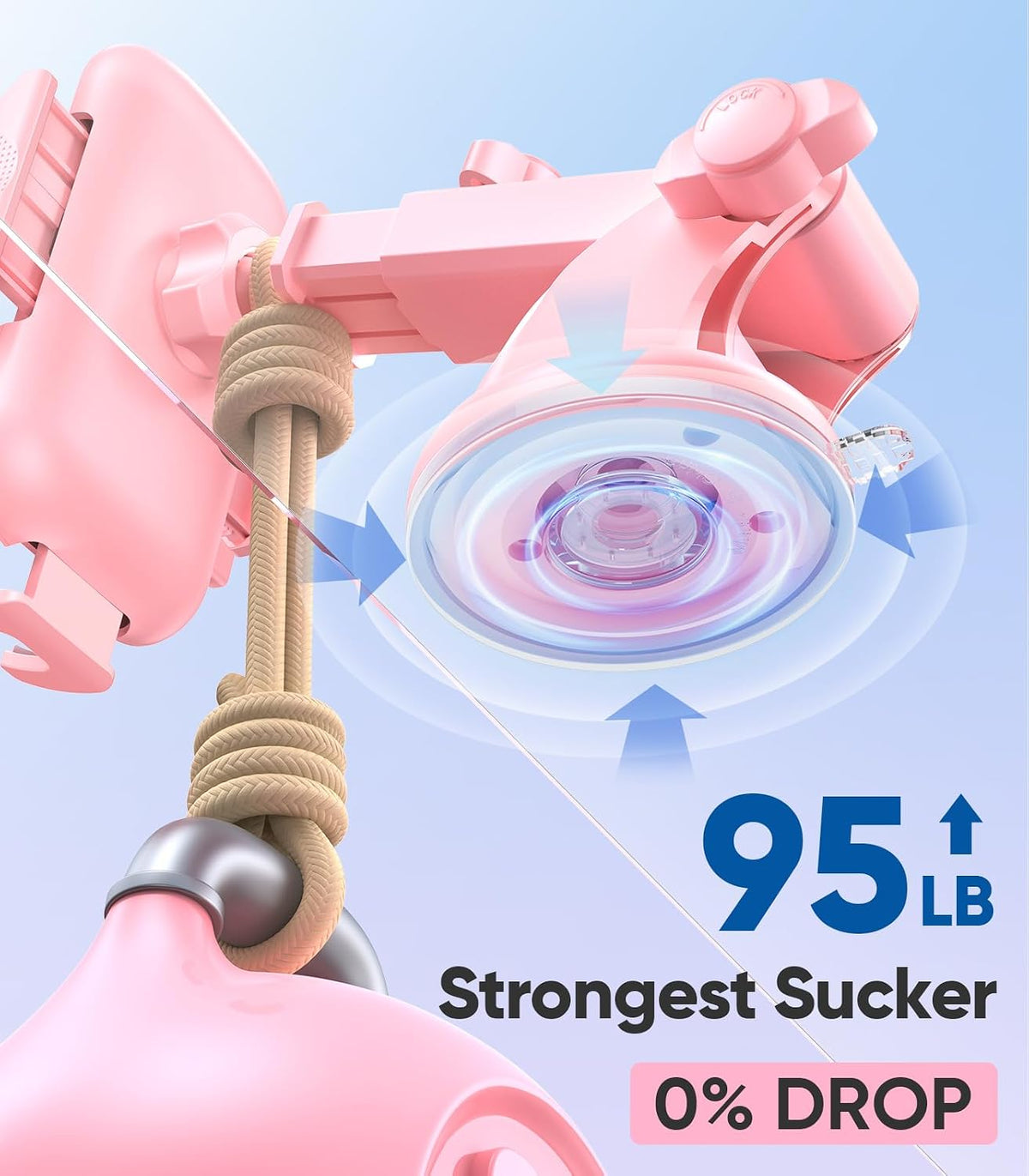 VICSEED Stable Car Phone Holder [Upgraded Strongest Suction, Won't Break]