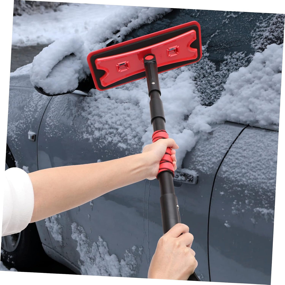 Hemoton Xmas Car Snow Scraper Tool with Ice Scraper, Extendable Snow Brush