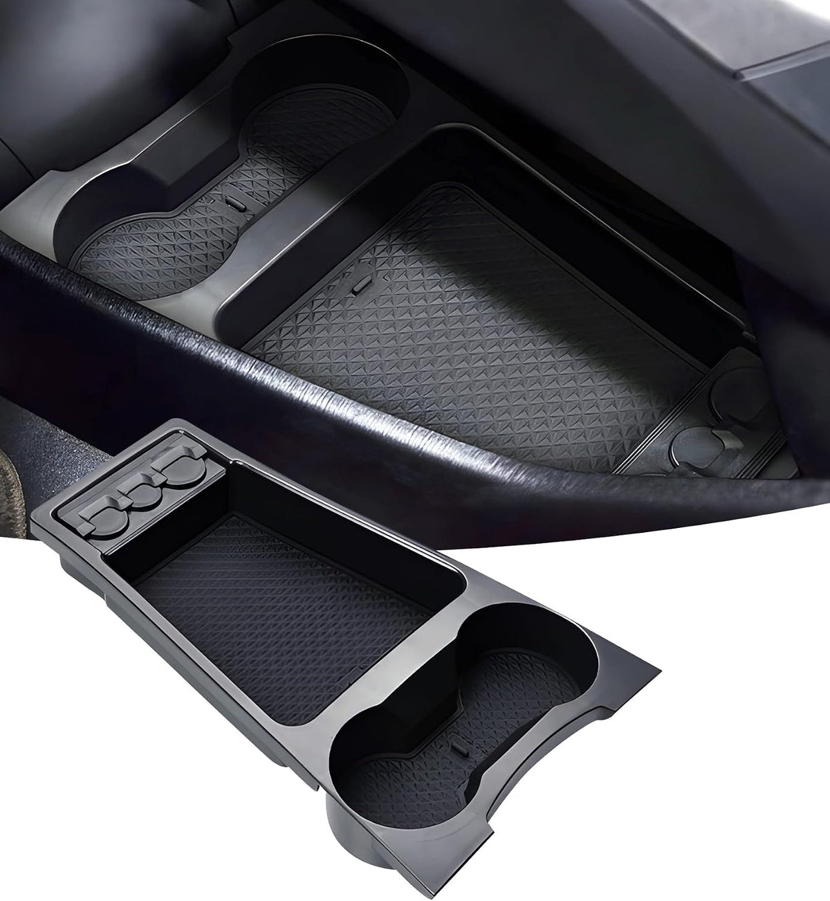 Center Console Organizer Lower Tray for Toyota Prius 30 2015 2014 2013 2012 (Not Fit Prius V), Durable ABS Plastic Under Center Console Storage Box Interior Accessories for 2012-2015 Prius