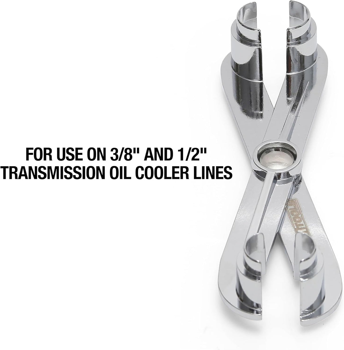 OEMTOOLS 24688 Transmission Line Disconnect Tool, Quickly Removes 3/8" and 1/2" Oil Cooler Lines, Step Design for Ford and Cadillac Vehicles, Durable Metal Construction