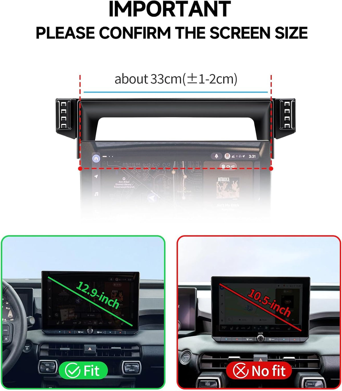 Qi2.2 Max 25W Wireless Charger Car Phone Mount for Toyota RAV4/Hybrid 2026