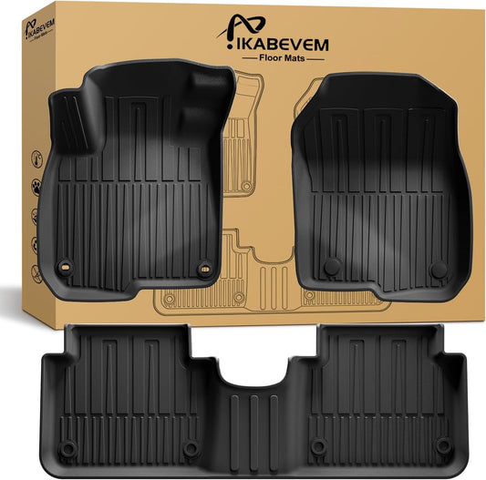All Weather Floor Mats Fit for 2017-2022 Honda CR-V (Gasoline & Hybrid) | Custom Fit TPE Floor Liners Accessories for Honda CRV 1st and 2nd Row Full Set Car Mats