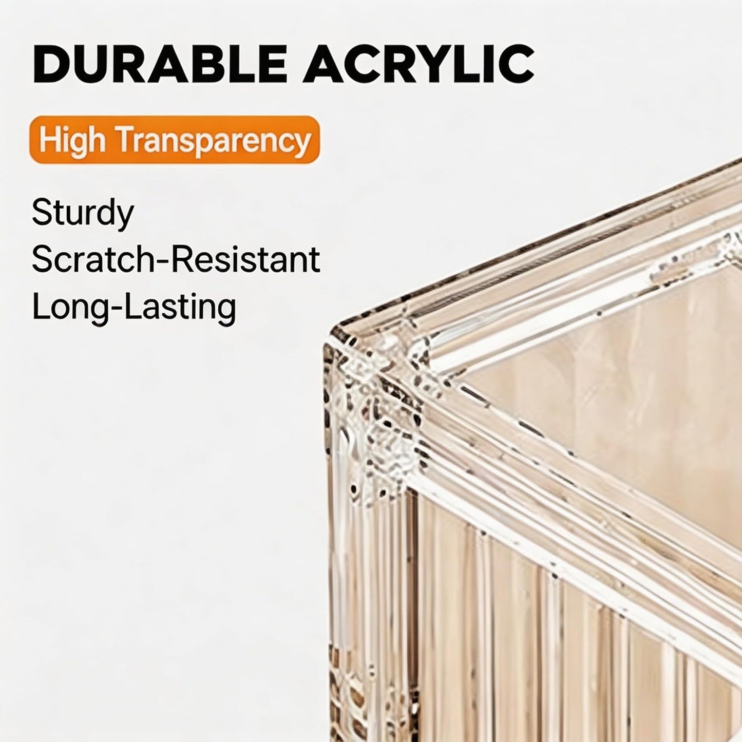 Acrylic Display Case for Collectibles, Stackable Dustproof Display Box with Magnetic Door, Clear Wall Mount or Desktop Showcase Organizer for Action Figures, Model Cars, Toys and Collectibles(Large)
