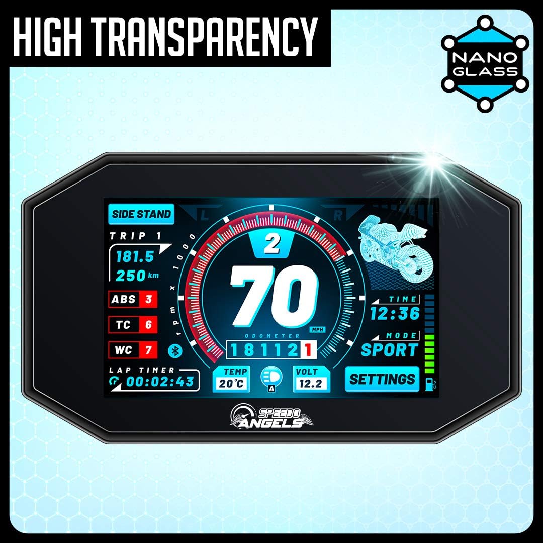 Speedo Angels NANO GLASS Dashboard Screen Protector for MT-07 (2023-) x 2