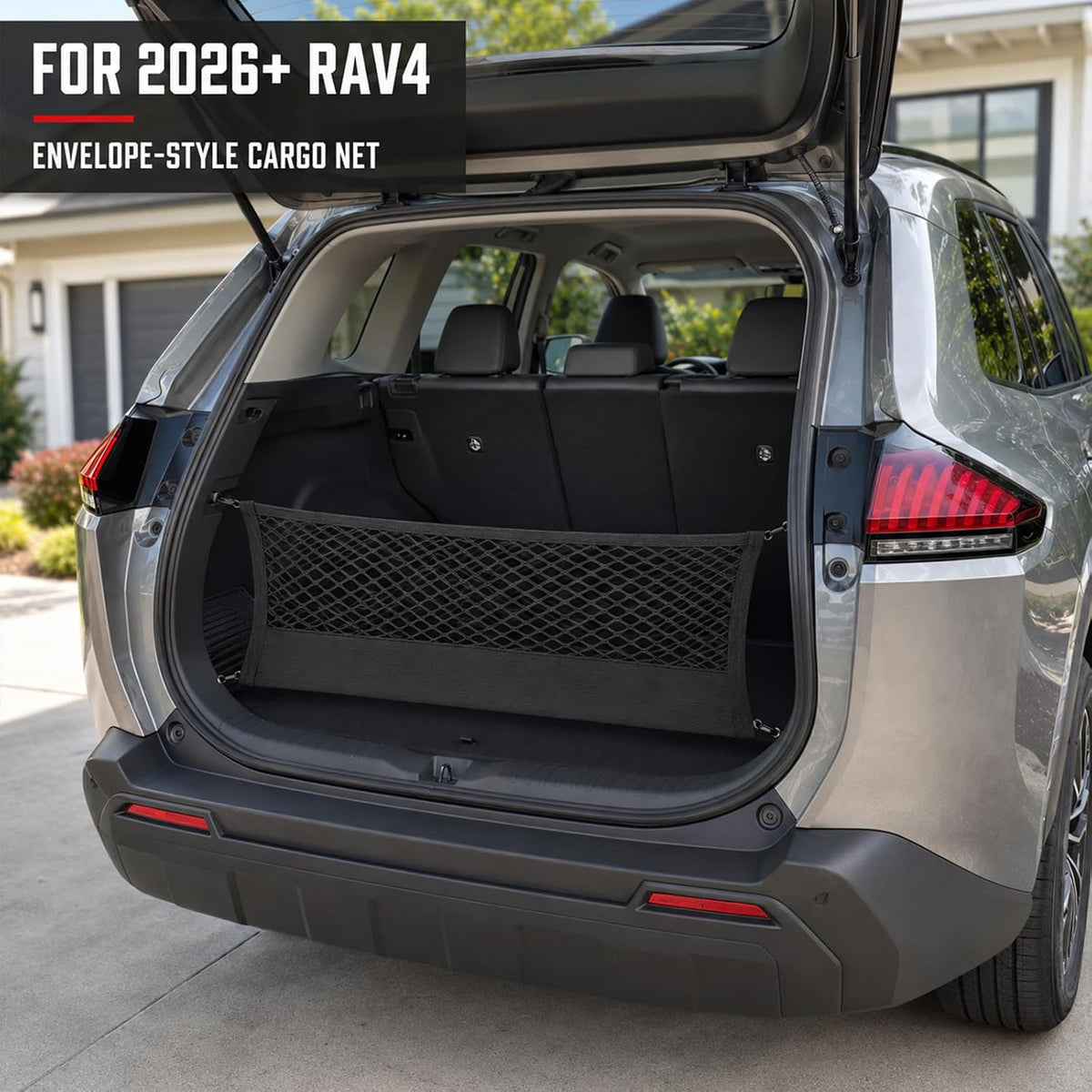 Cargo Net for All-New Toyota RAV4 2026 Accessories Rear Trunk Cargo Net Stretchable Organizer Elastic Mesh Net Compatible with Toyota RAV4 Accessories