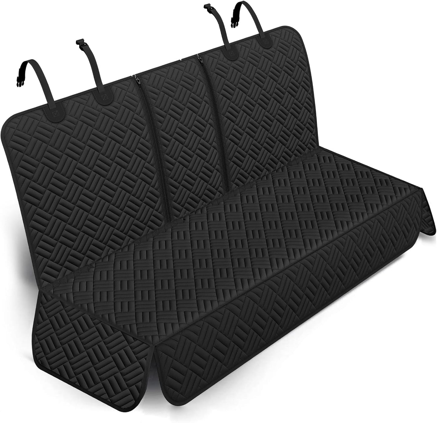 Dog Car Seat Cover for Back Seat, Waterproof 600D Oxford Protector for Travel and Daily Use, Non Slip Scratch Resistant Bench Cover, Easy to Clean, Fits Compact Cars/SUVs, 52 Inch