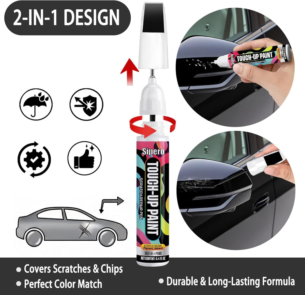 Caviar (223) Touch Up Paint for Lexus ES RX GX LS