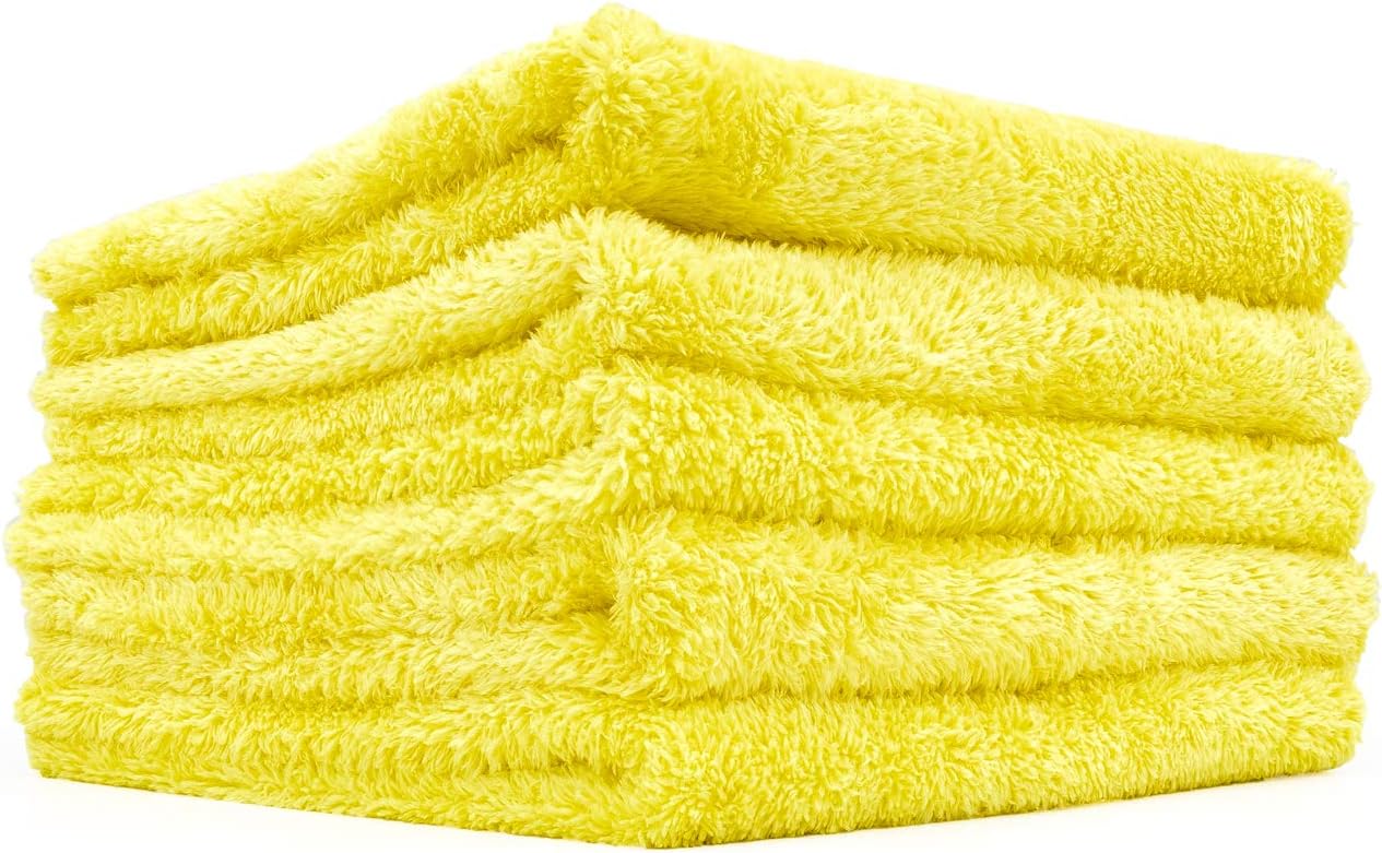 The Rag Company - Eagle Edgeless 350 (5-Pack) Professional Korean 70/30 Blend Super Plush Microfiber Detailing Towels, 350GSM, 16in x 16in, Lavender