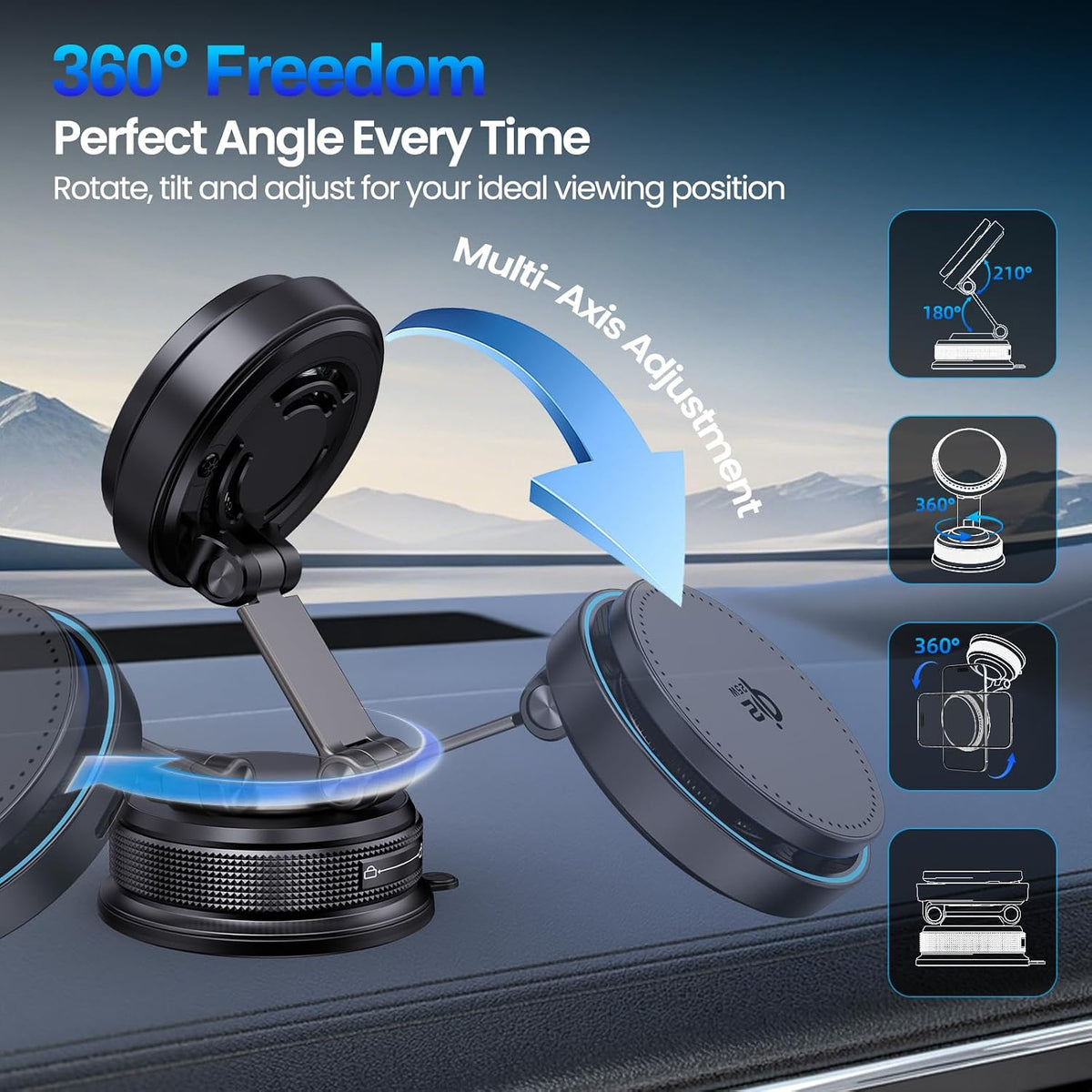 MagSafe Car Mount Charger - Qi2.2 25W Fast Wireless Charger