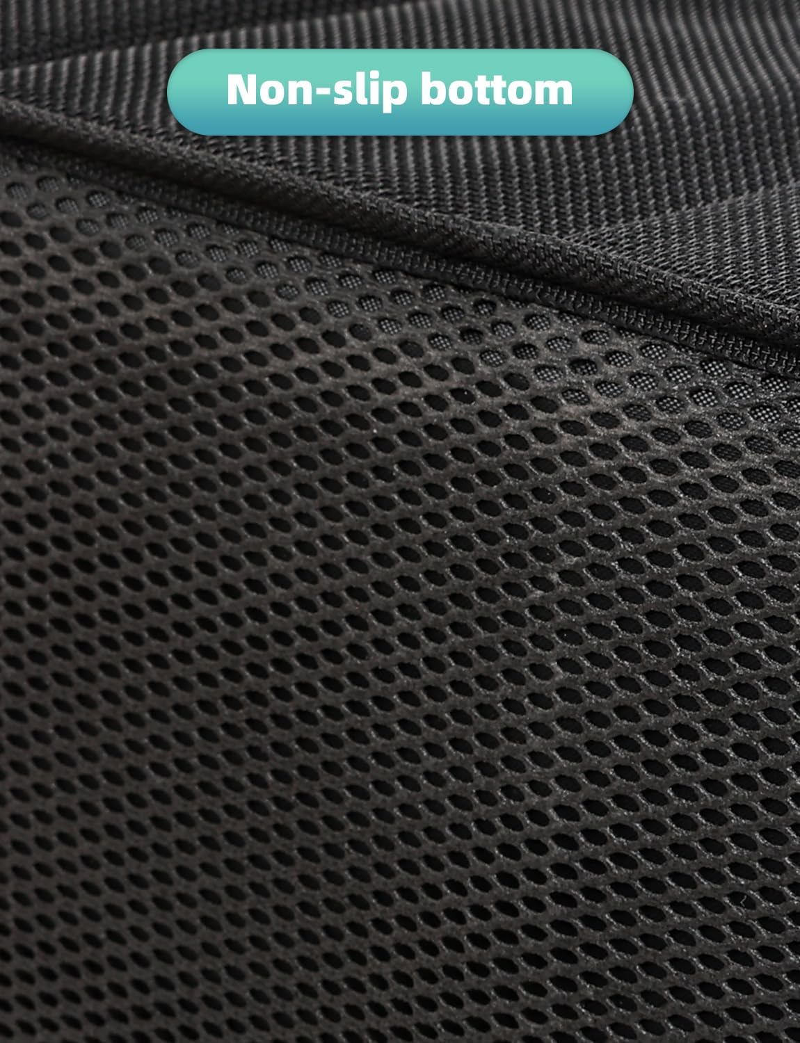 YOHOOLYO Car Seat Organizer Backseat Car Organizer with 4 Compartments, 4 Cup Holders and 7 Mesh Pockets for Front and Rear Seat, Black