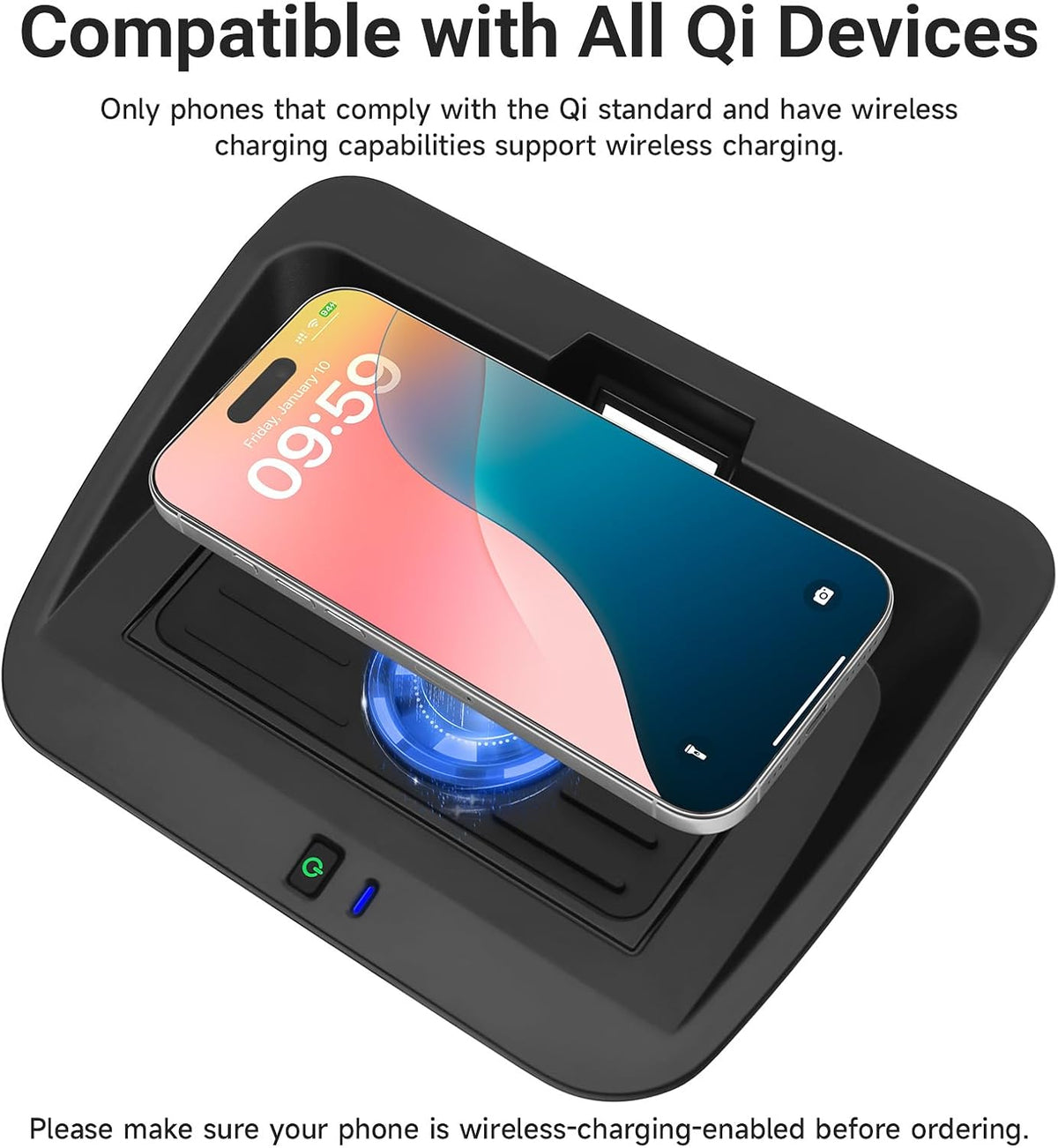 Car Wireless Charger for Toyota RAV4 2019-2025 Phone Wireless Charging Pad Mount Interior Center Console Accessories for RAV4 Adventure LE XLE TRD Off-Road Prime SE XSE Limited Hybrid