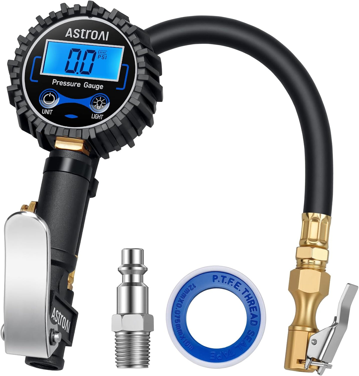AstroAI Digital Tire Pressure Gauge with Inflator, 3-250 PSI ±1% Precision