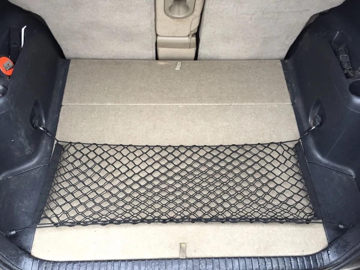 Rear Trunk Organizer Cargo Net for Toyota RAV4 2006-2018 — Floor Style Cargo Net for SUV — Premium Mesh Elastic Car Trunk Organizer Vehicle Carrier Storage — Compatible with RAV4