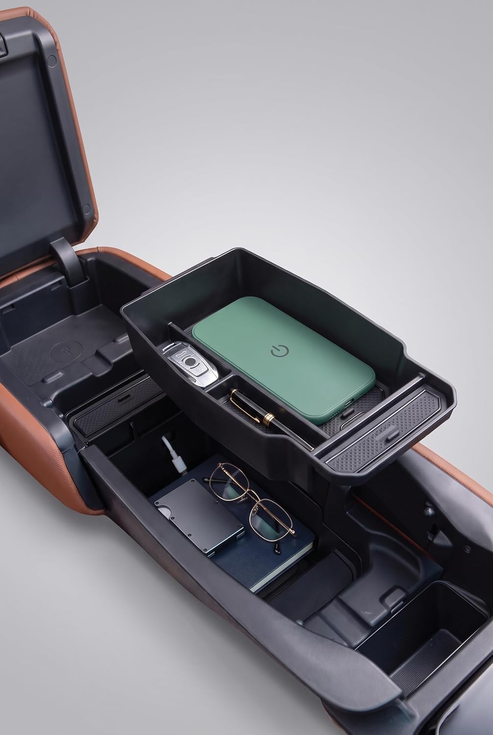 Center Console Organizer, Car Armrest Storage Tray for Daily Items