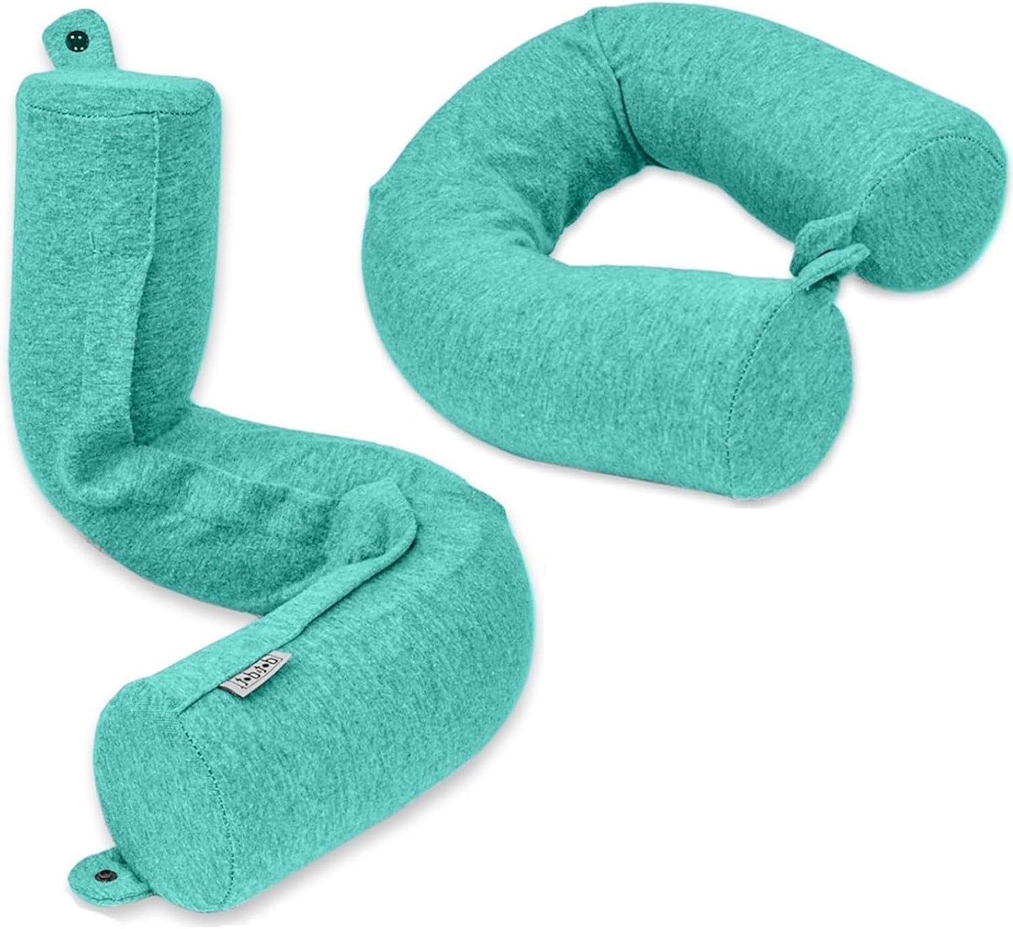 Dot&Dot Travel Pillow Neck Pillow with Hood for Airplane Sleeping, Memory Foam Pillow with Chin Support, Detachable Hoodie, Washable Cover, Adjustable Velcro Fit for Flights, Car & Office