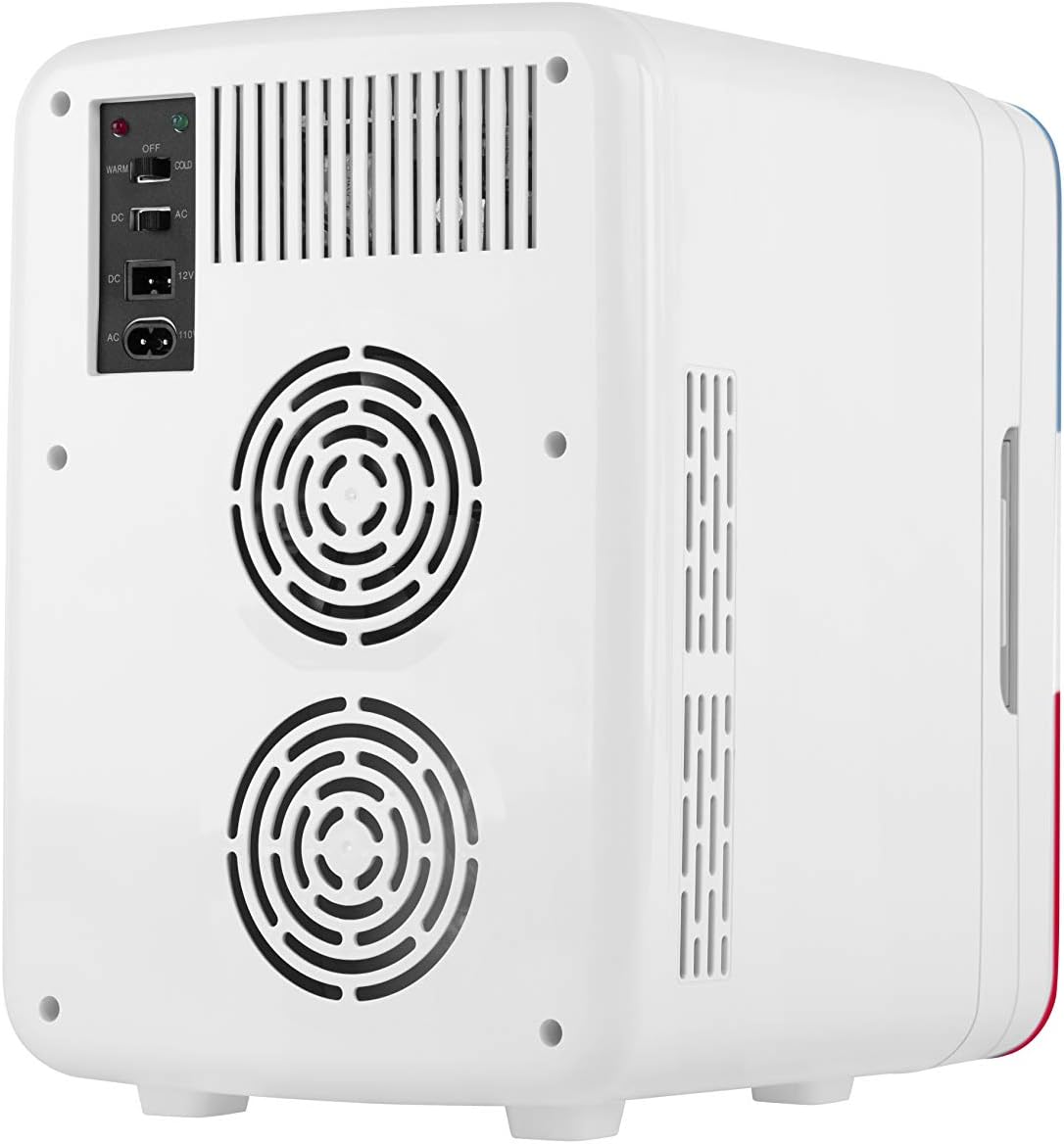 Cooluli Retro Coca-Cola Mini Fridge for Bedroom - Car, Office Desk & College Dorm Room - 10L/12 Can Small Refrigerator - AC/DC 12V Portable Cooler & Warmer for Food, Drinks & Skincare (Coke, Vintage)
