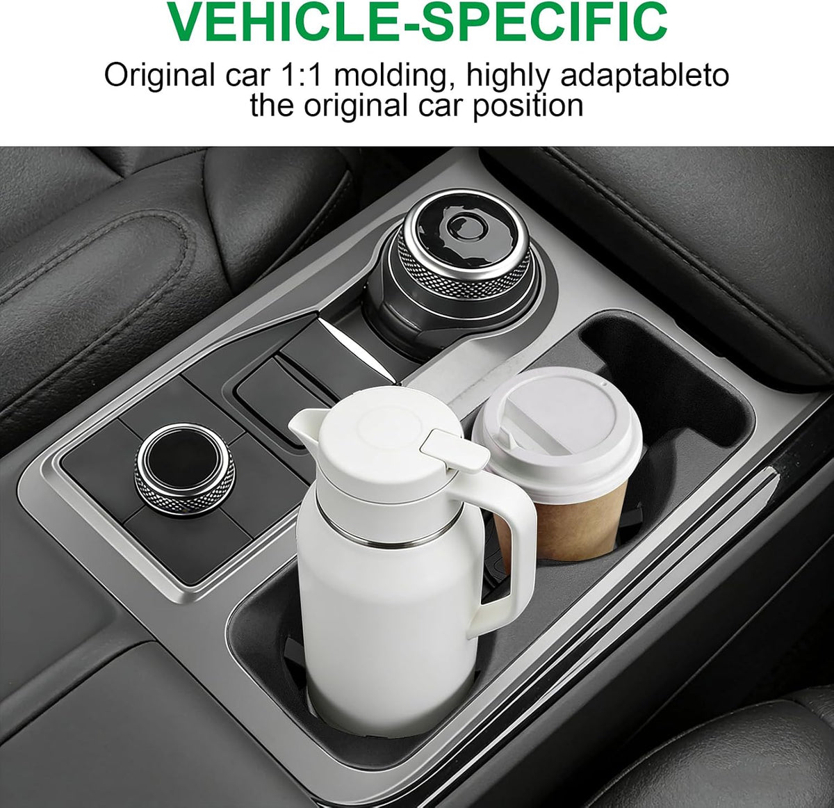 Upgrade Cup Holder Inserts for Ford Explorer 2020-2024 Accessories, Non-Slip Soft Silicone Center Console Cup Holder Protector Organizer for Ford Explorer Accessories