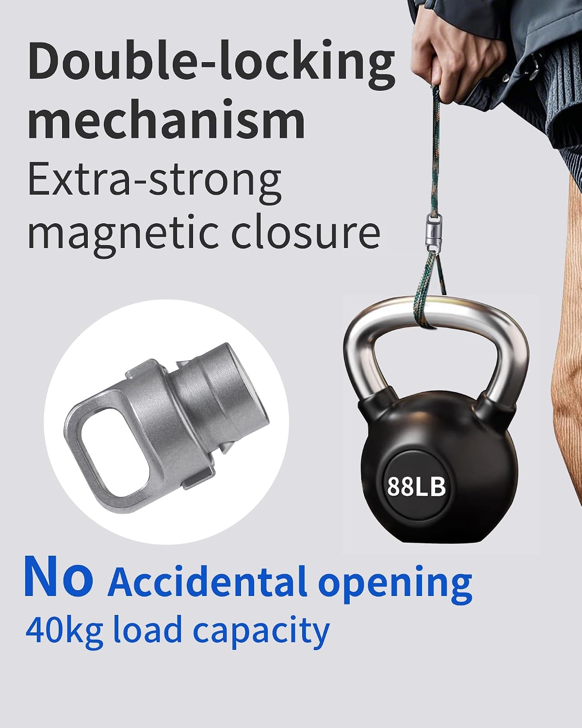 Titanium Quick Release Keychain, Strong Magnetic Keychain for Car Keys, 360 ° Rotatable, Safely Lock, Rust-Proof