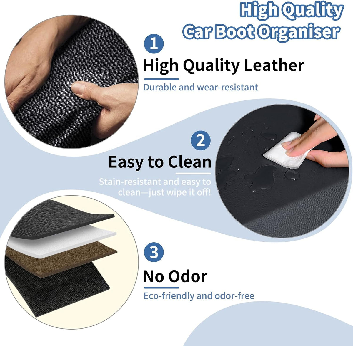 Leather Car Trunk Organizer SUV Trunk Organizer Car Trunk Storage Organizer