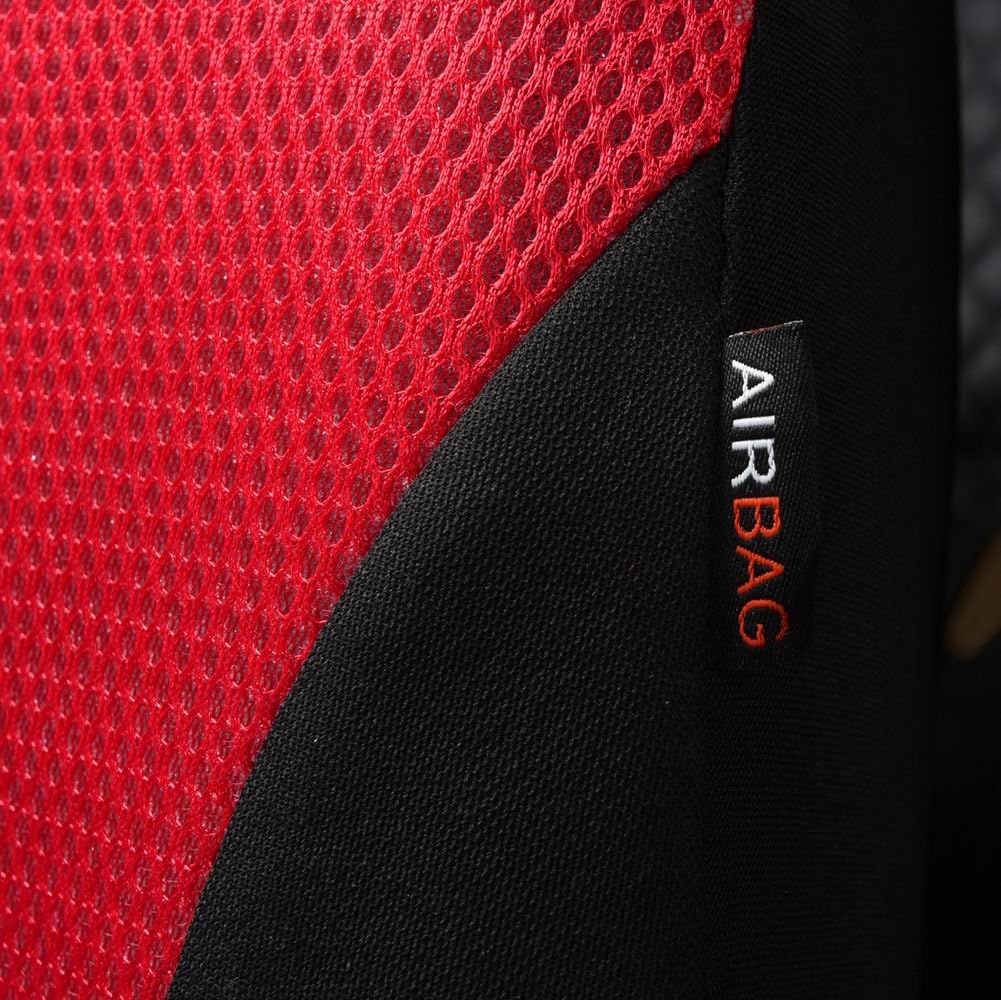 Flying Banner Car Seat Covers Front Set Breathable Mesh Seat Protector Fabric Polyester Cover Easy Installation SUV CAR Woman Lady Femal (Front Set, Black Red)