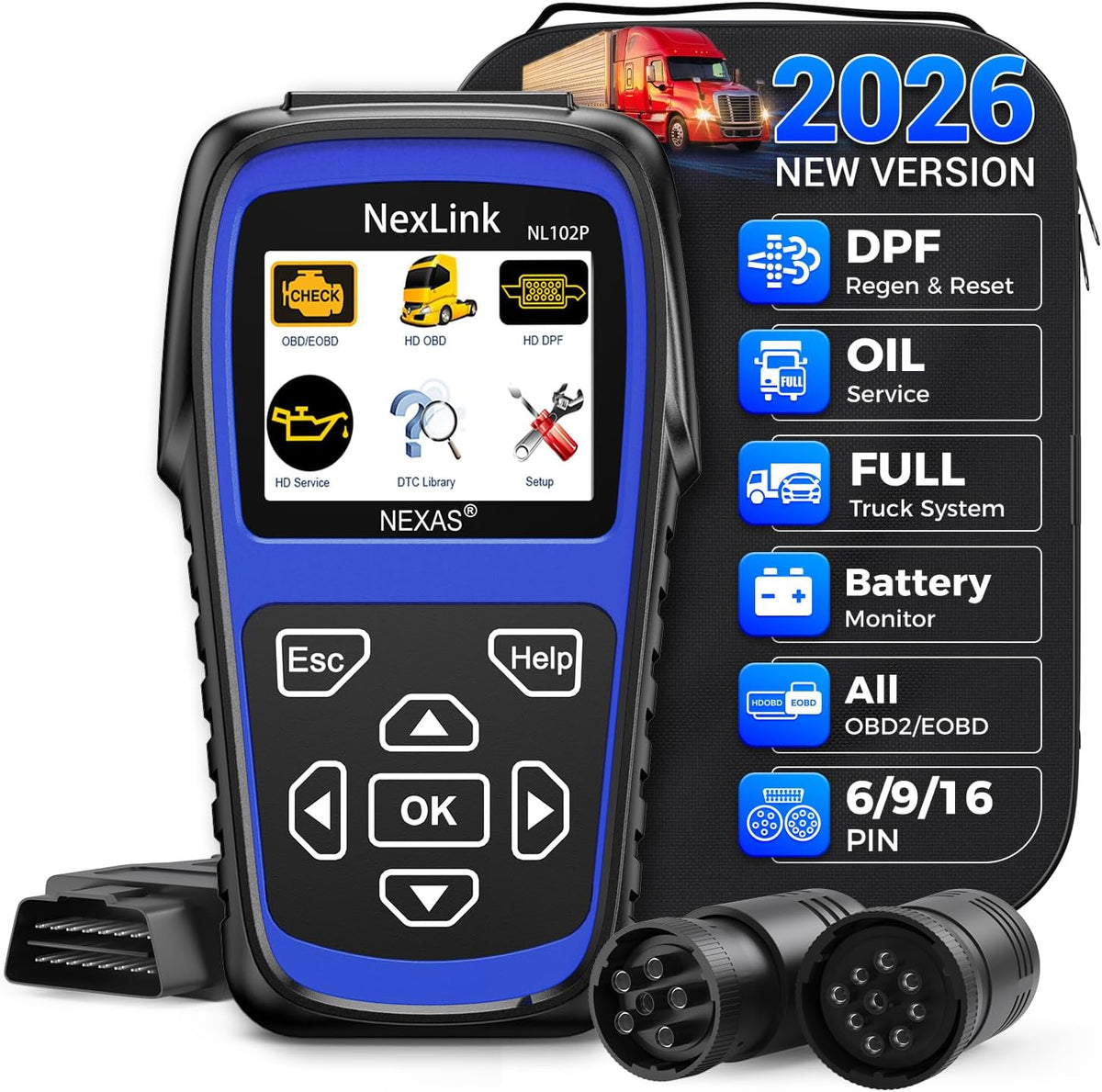 NEXAS NexLINK Bluetooth OBD2 Scanner with Live Data for All US Cars