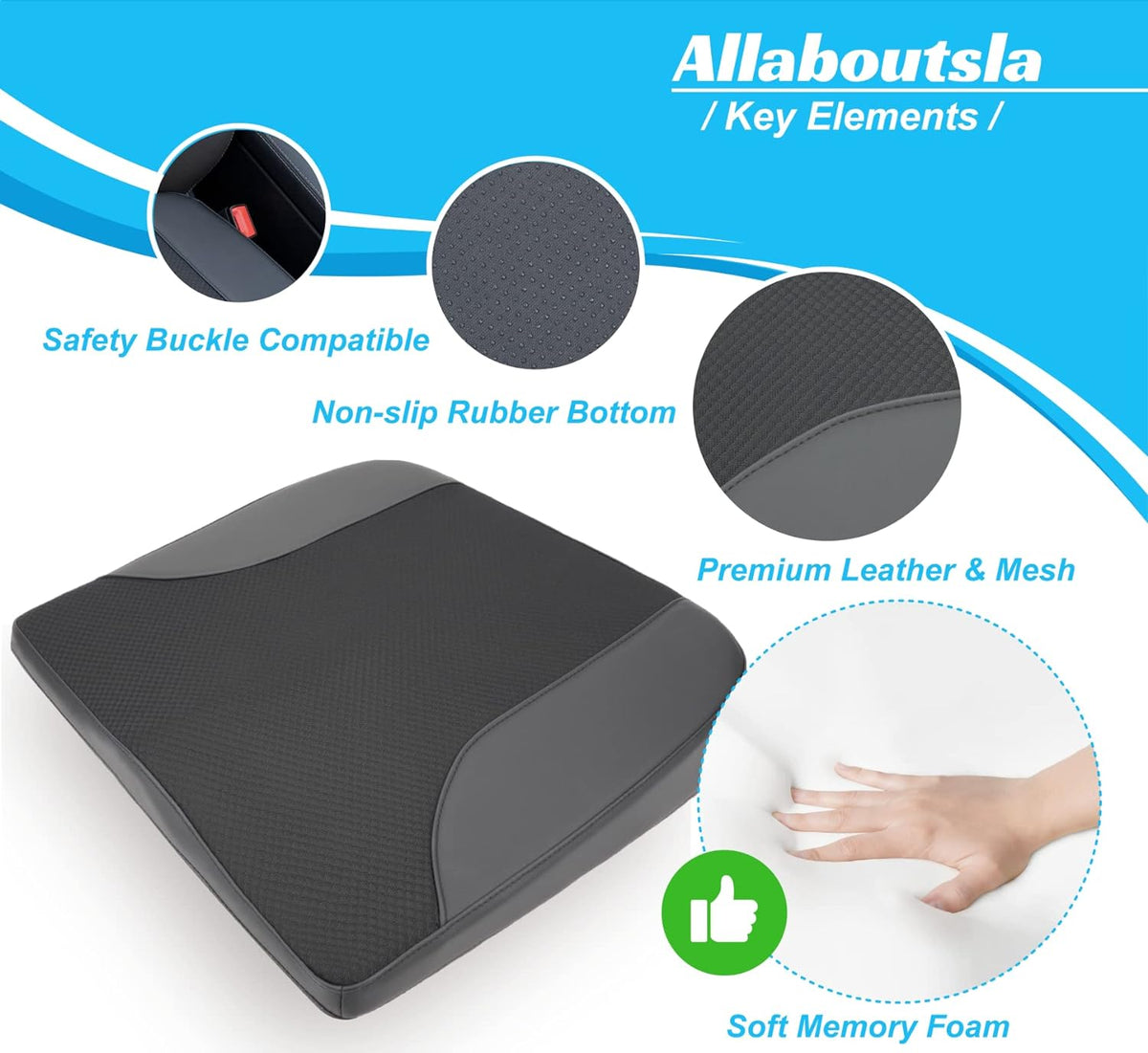 Allaboutsla Car Seat Cushion, Car Seat Cushions for Long Driving