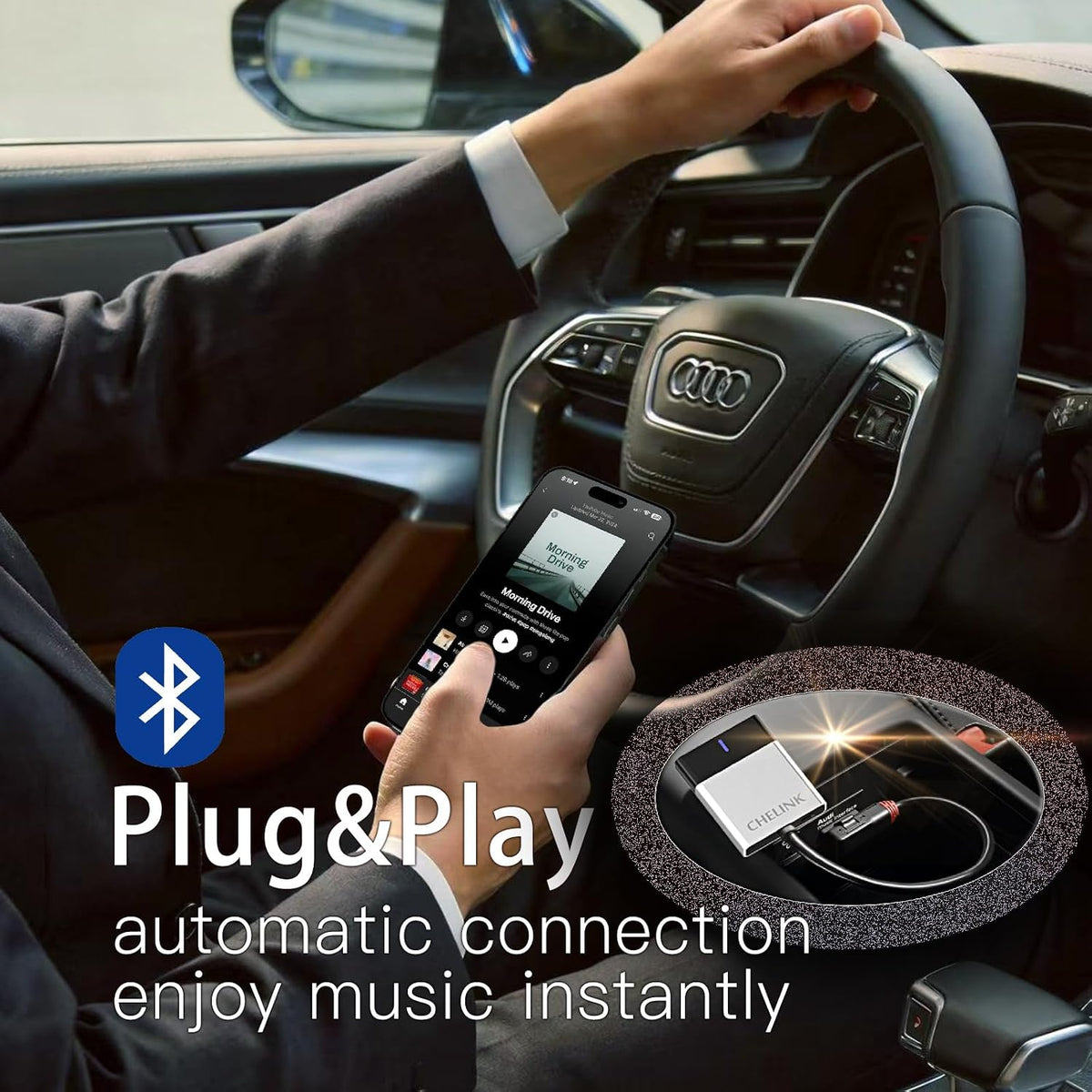 Bluetooth Audio Adapter for Audi AMI MMI, Music Interface Car Kit Cable Fits for MMI 3G System