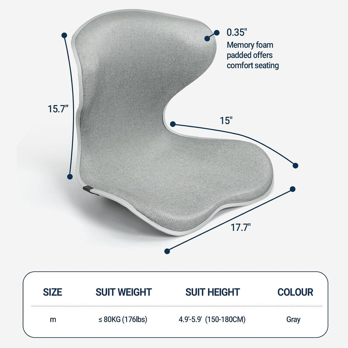 Season Guard Ergonomic Lumbar Support Pillow, Back Pain Posture Corrector