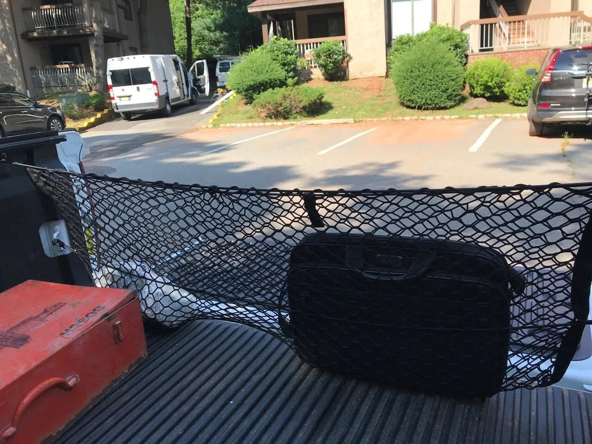 Rear Trunk Organizer Cargo Net for Toyota Tundra 2007-2026 – Envelope Style Cargo Net for Pickup – Premium Mesh Car Trunk Organizer Vehicle Carrier Storage – Compatible with Tundra