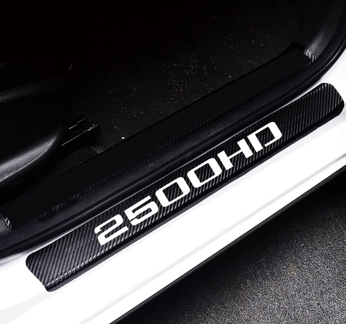 MAXDOOL 4Pcs Car Door Sill Protector Reflective Sierra 2500HD