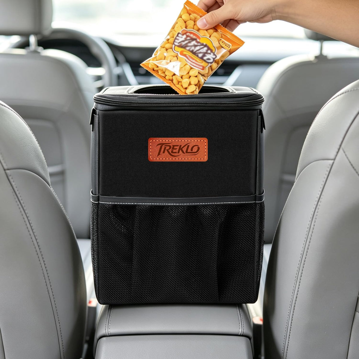 Car Trash Can with 2 Trash Bags, Pink