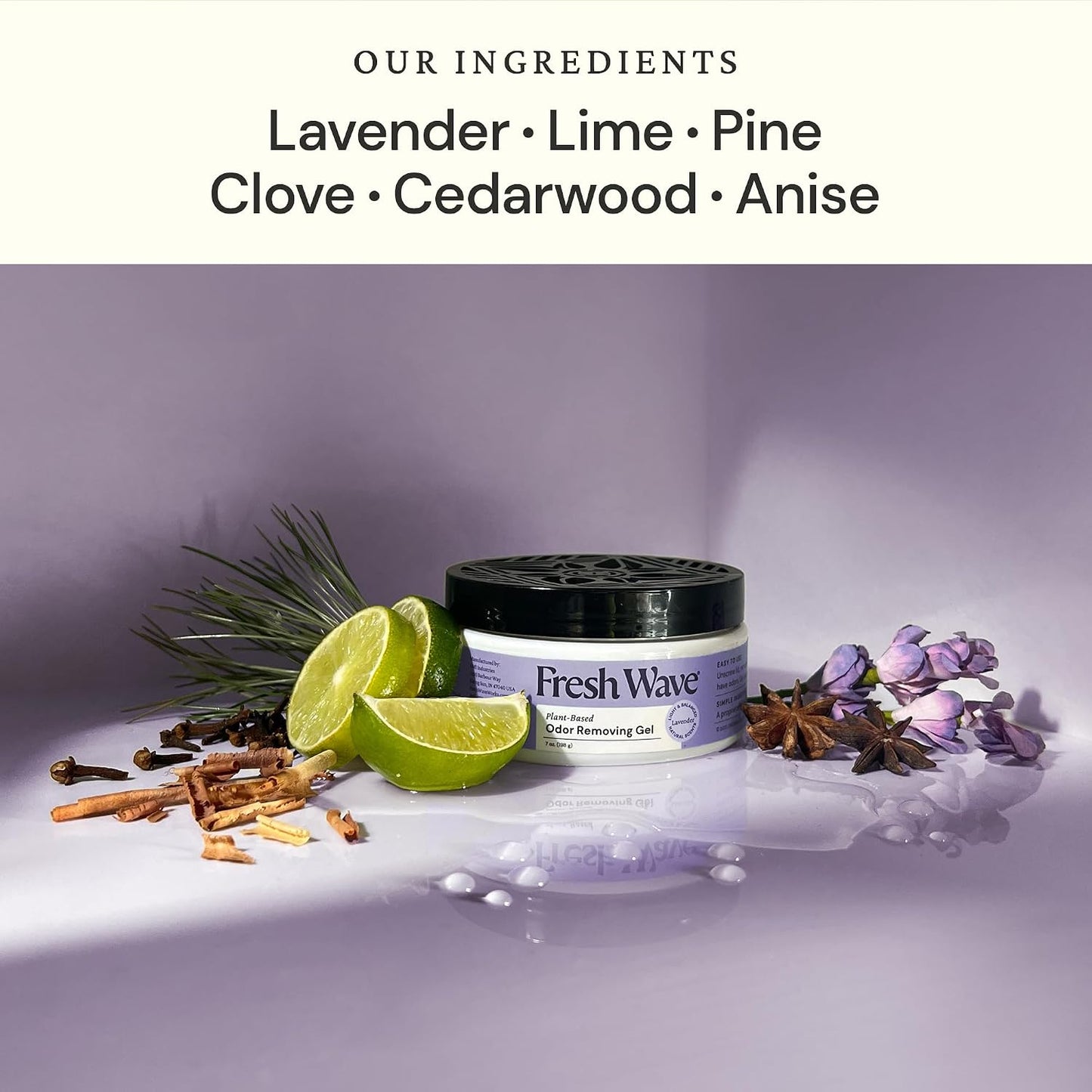 Fresh Wave Odor Removing Gel, Original 15 oz. & Lavender 7 oz.| Safer Odor Absorbers for Home | Natural Plant-Based Odor Eliminator | Every 7 oz. Lasts 15-30 Days | for Cooking, Trash & Pets