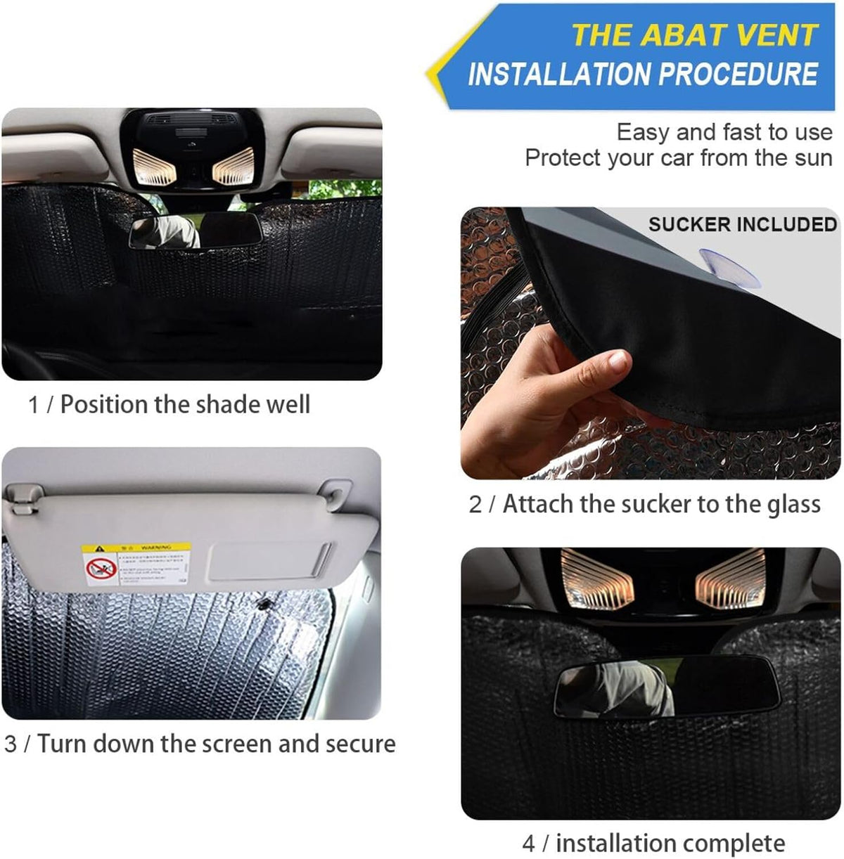 Qilmy Cute Big Eye Penguin Car Windshield Sun Shade Automotive Sunvisor Protector Foldable for SUV Truck Front Window