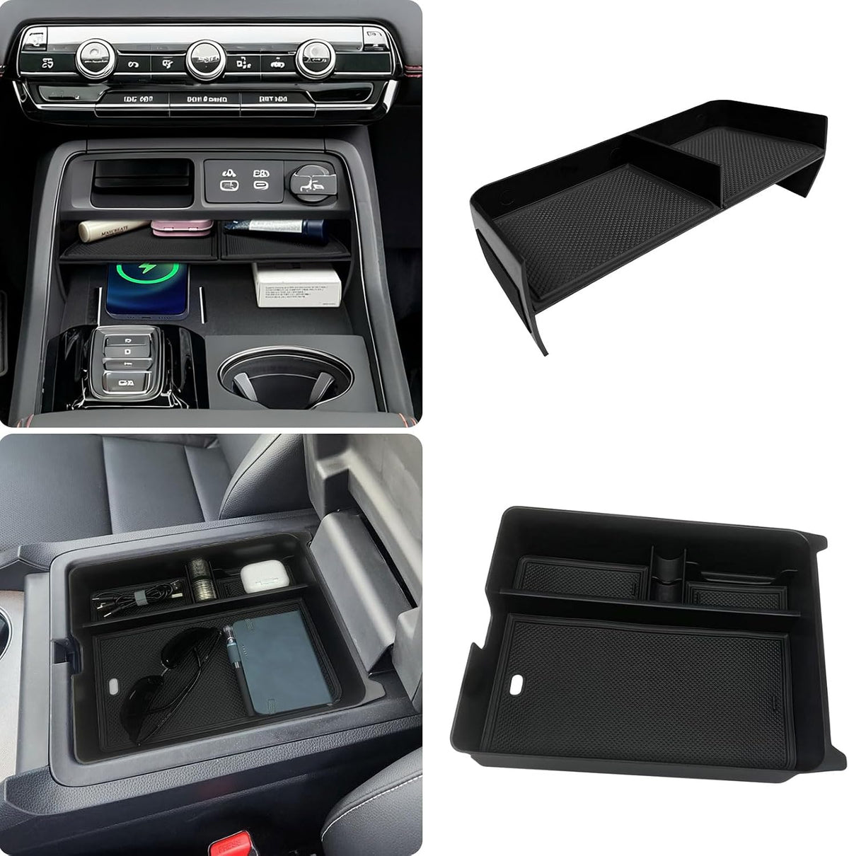 Zxiaochun 2PCS Center Console Organizer for 2023 2024 2025 2026 Honda Pilot