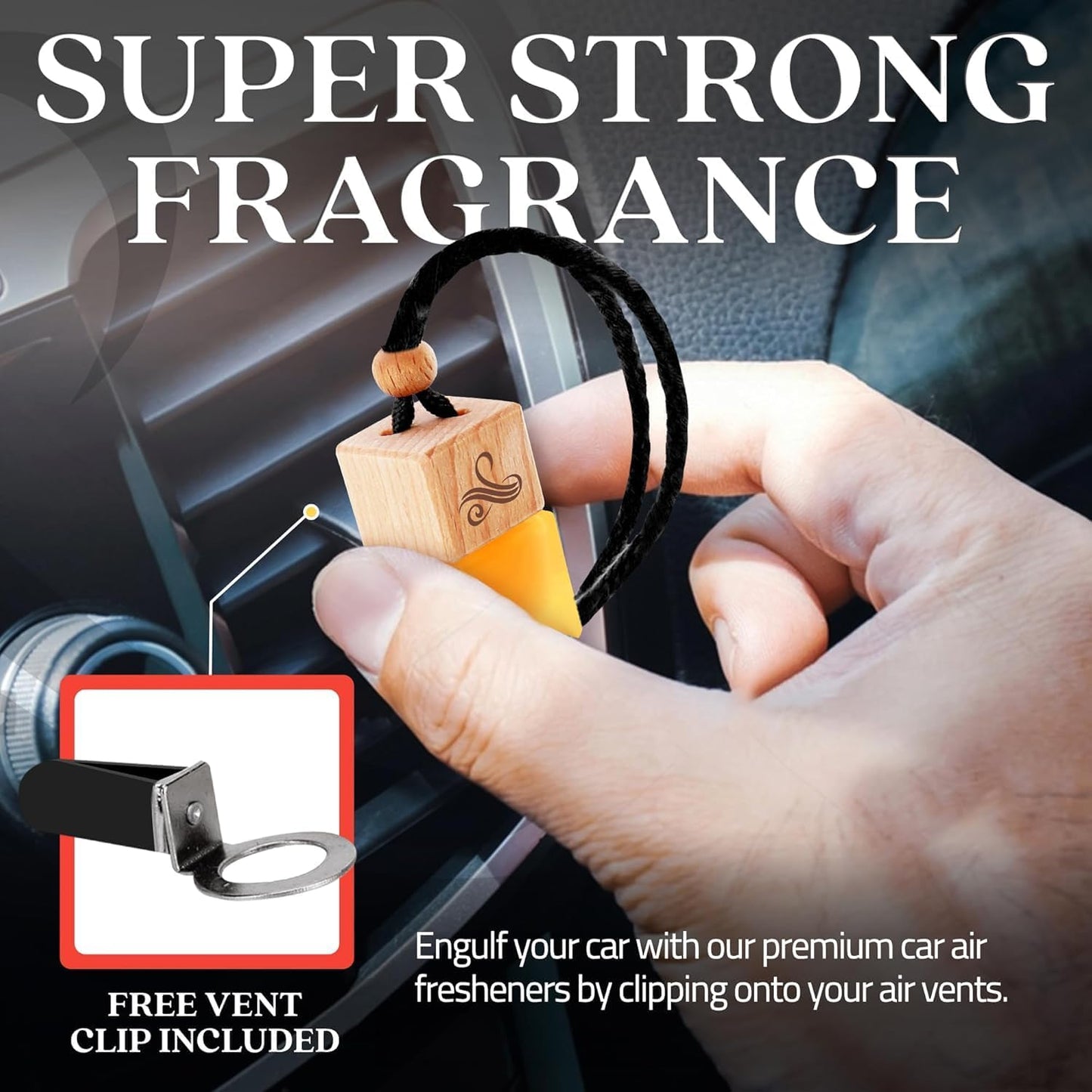 Inspired by One Million Car Air Freshener for Men | Long Lasting Luxury Diffuser | Automotive Scent Perfume | Vent Clip Auto Air Freshener | Odor Eliminator Technology | Masculine Diffuser Scents 8ml