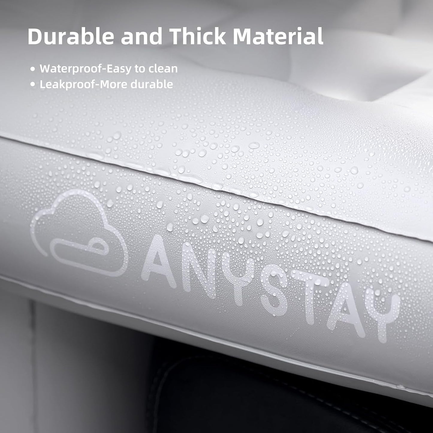 Car Back Seat Air Mattress - Universal Fit SUV/Sedan, Inflatable Camping Mattress with Built-in Pump & Air Support Column, Portable True Flat Gap-Filling Car Bed for Sleeping Roadtrip Travel