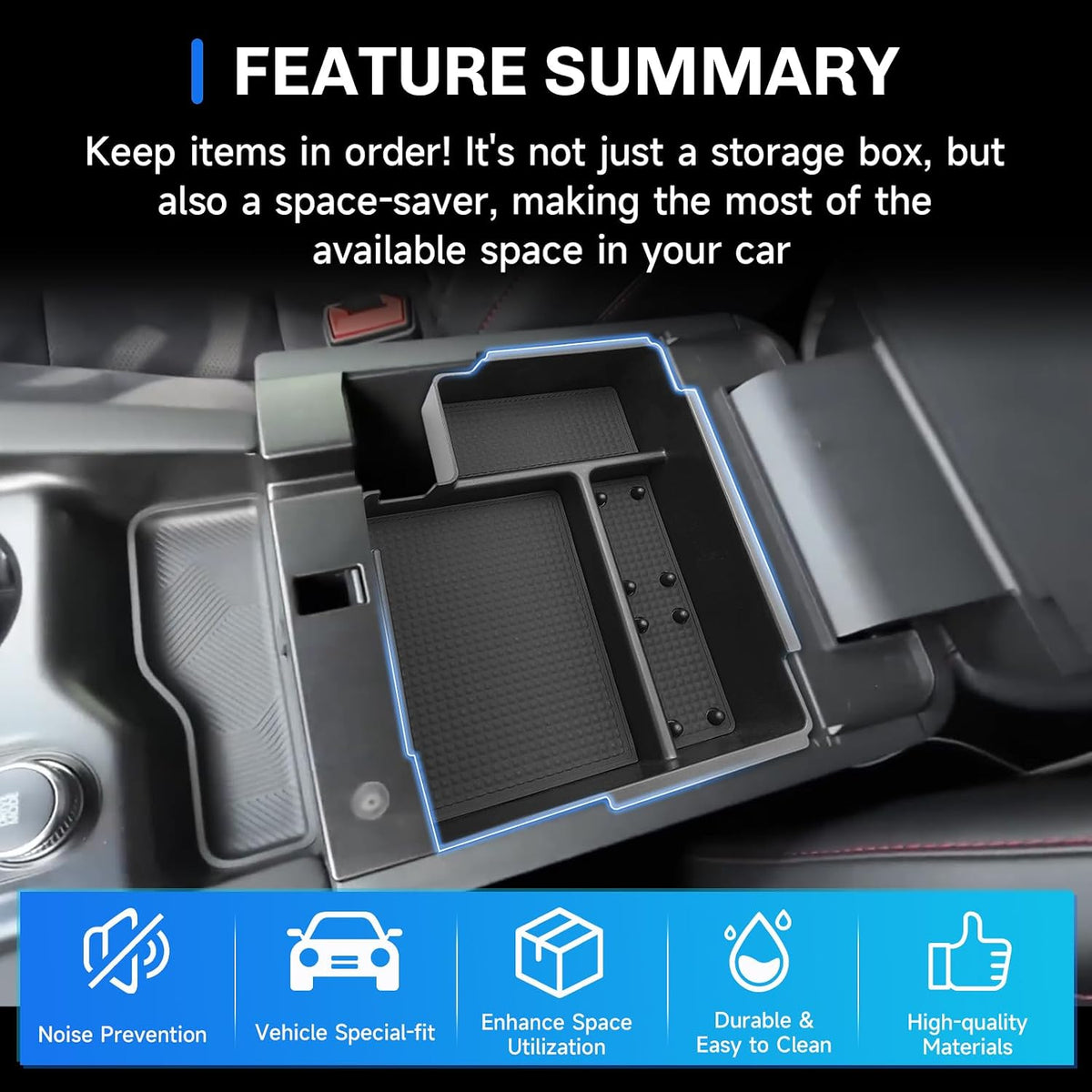 SXCY for 2025 2026 2027 Ford Explorer Center Console Organizer Tray
